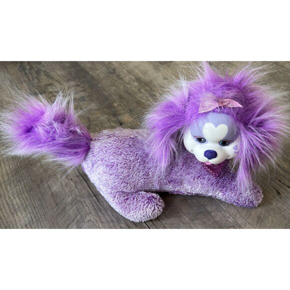 VTG 2017 Hasbro Puppy Surprise Sound Purple Plush Chloe 14"Mom Dog & 4 Puppies - Picture 3 of 10